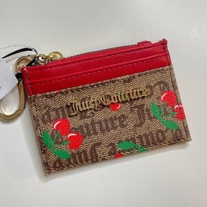 Juicy Couture Brown Cherry Cardholder Coin Purse NWT